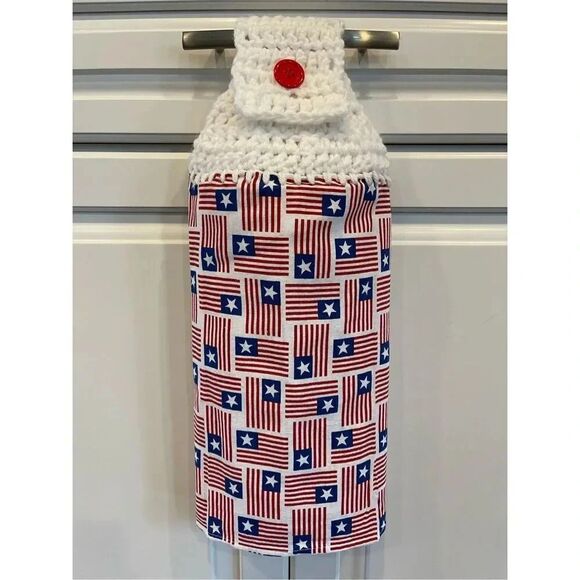 handmade Other - Crochet Top Kitchen Towel- American Flags